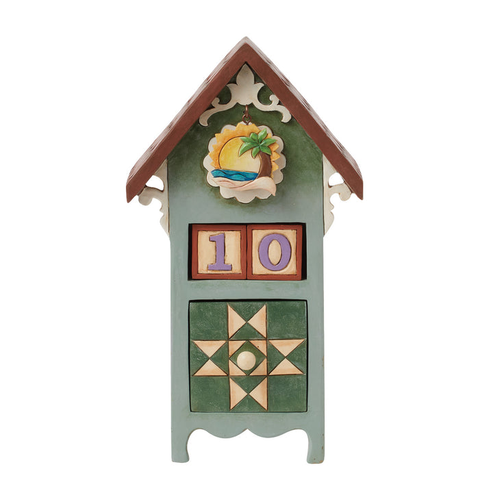 Jim Shore Heartwood Creek: Seasonal Block Calendar Figurine sparkle-castle