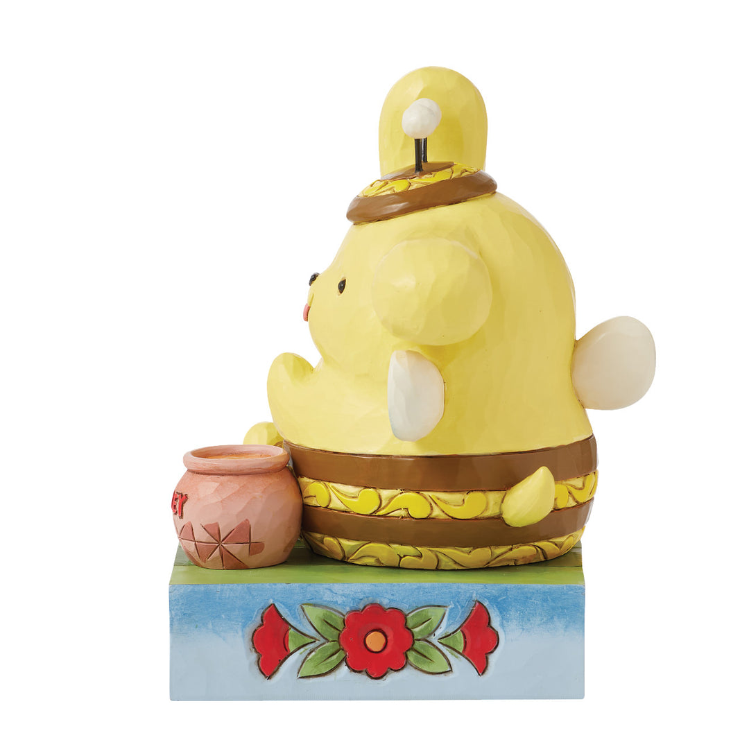 Jim Shore Sanrio: Pompompurin Bumble Bee Figurine sparkle-castle