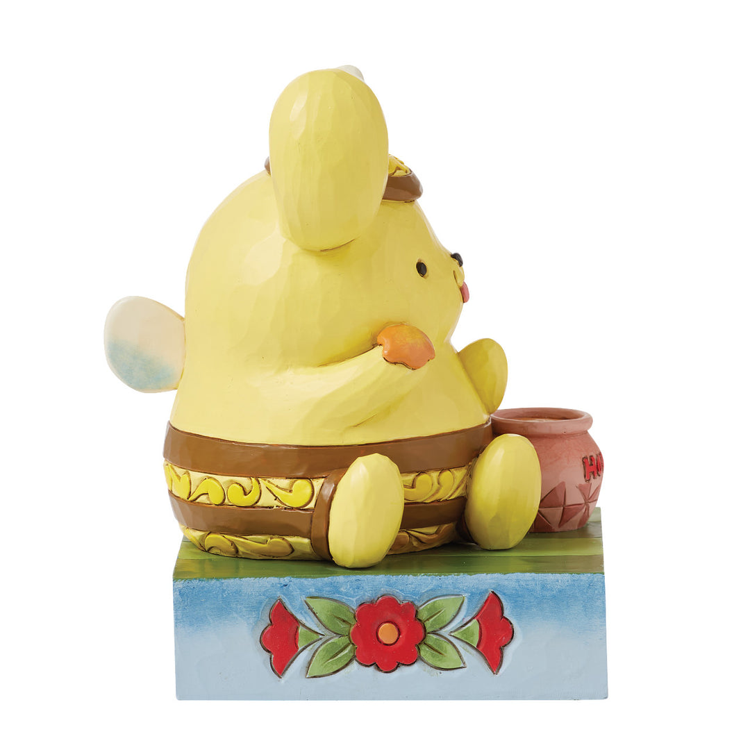 Jim Shore Sanrio: Pompompurin Bumble Bee Figurine sparkle-castle