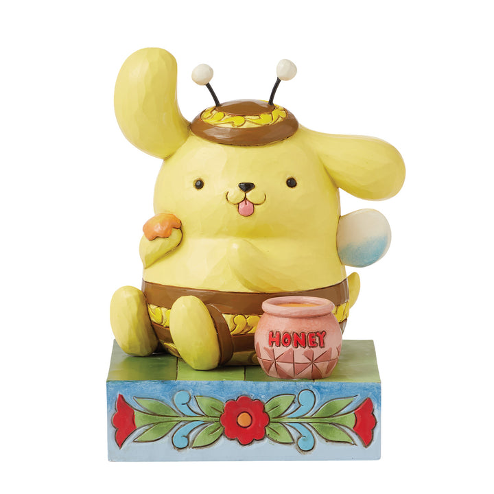 Jim Shore Sanrio: Pompompurin Bumble Bee Figurine sparkle-castle