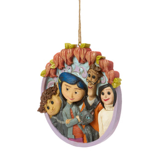 Jim Shore Coraline: Group Pose Coin Hanging Ornament sparkle-castle