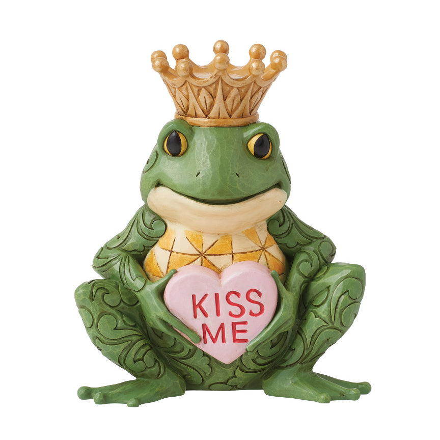 Jim Shore Sweethearts: Frog Prince With Oversized Message Heart Figurine sparkle-castle