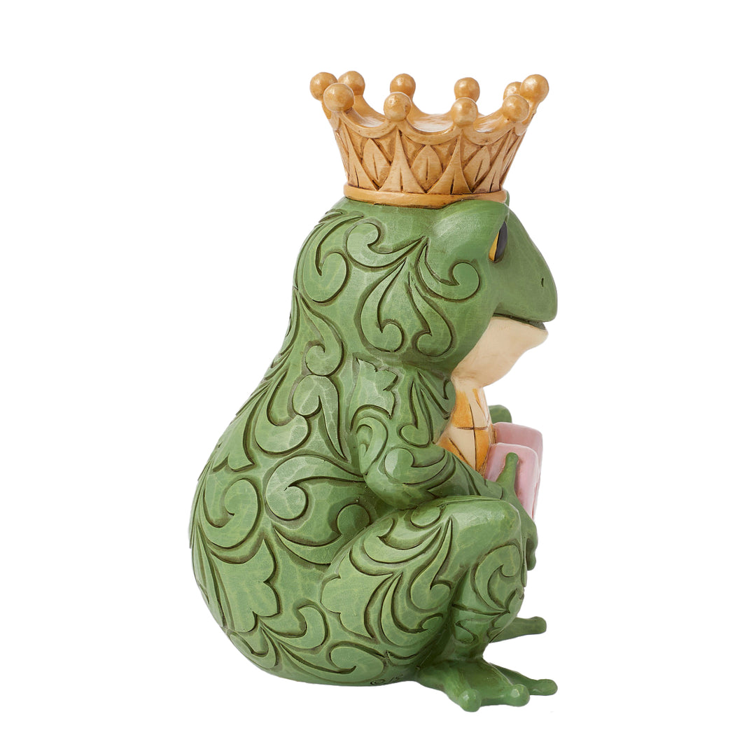 Jim Shore Sweethearts: Frog Prince With Oversized Message Heart Figurine sparkle-castle