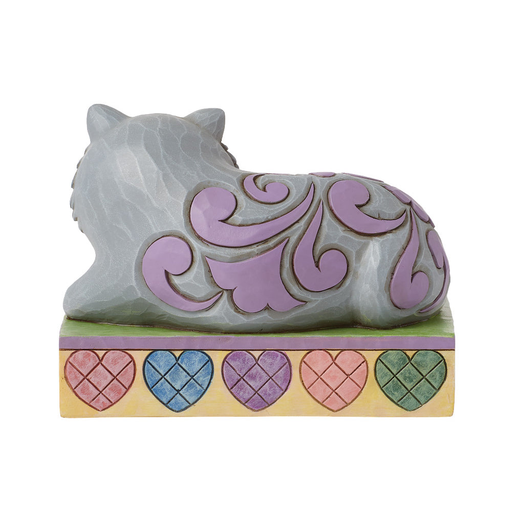 Jim Shore Sweethearts: Cat Laying With Message Heart Figurine sparkle-castle