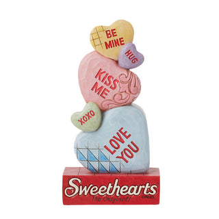 Jim Shore Sweethearts: Stacked Message Hearts Figurine sparkle-castle