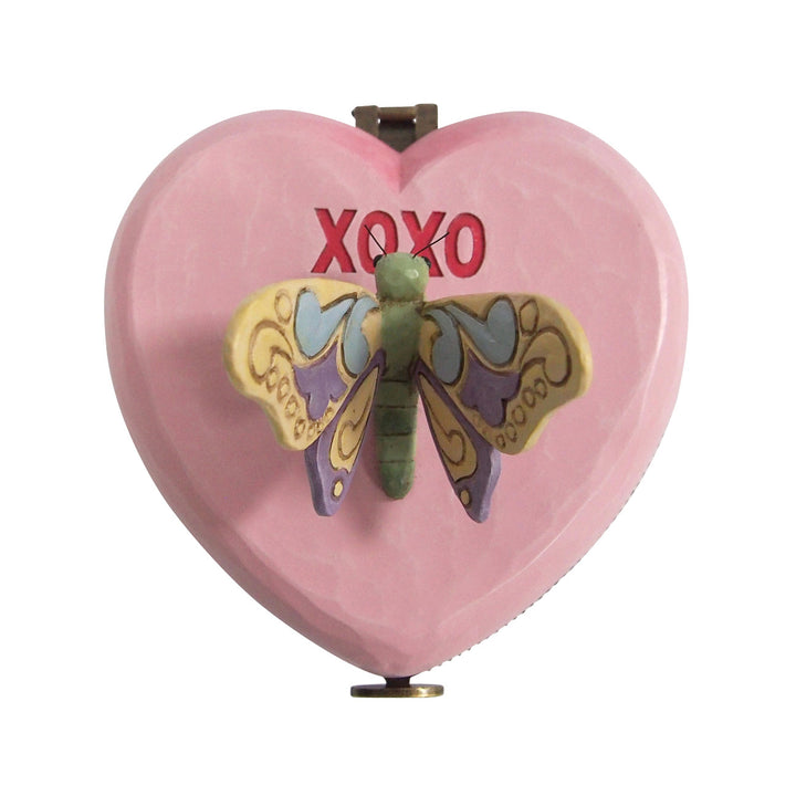 Jim Shore Sweethearts: Message Hearts With Butterfly Trinket Box sparkle-castle