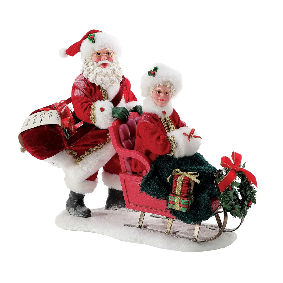 Department 56 Possible Dreams Santa: Anniversary Ruby Sleigh LE Figurine sparkle-castle