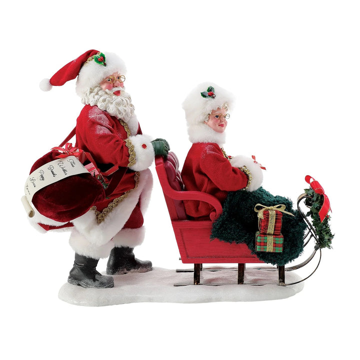 Department 56 Possible Dreams Santa: Anniversary Ruby Sleigh LE Figurine sparkle-castle