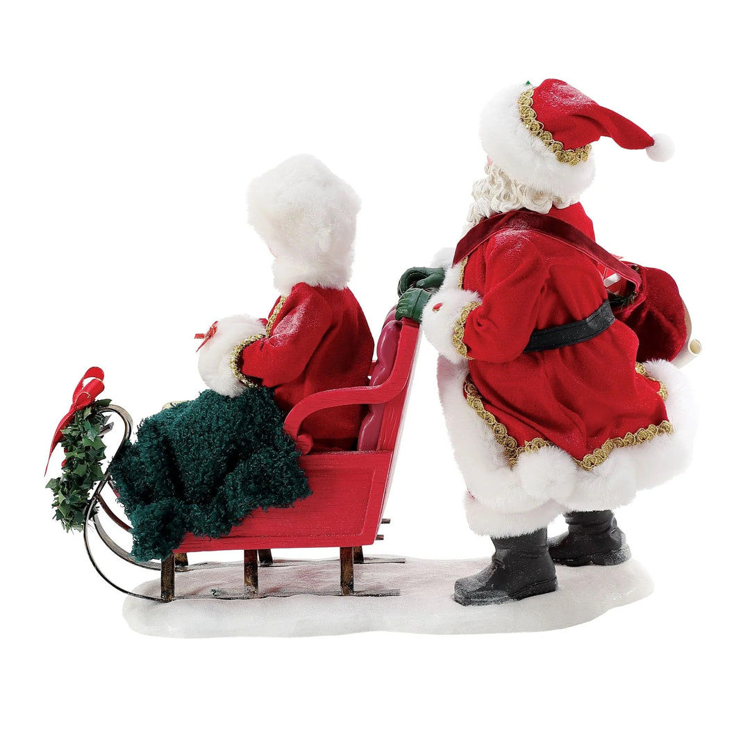 Department 56 Possible Dreams Santa: Anniversary Ruby Sleigh LE Figurine sparkle-castle