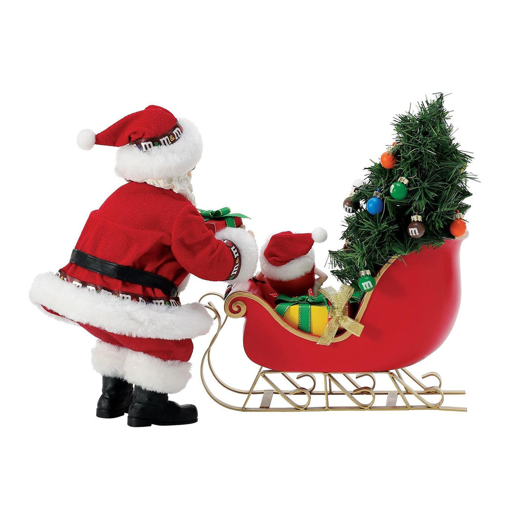 Department 56 Possible Dreams: M&M Sleigh with Santa Figurine, Set of 2 sparkle-castle