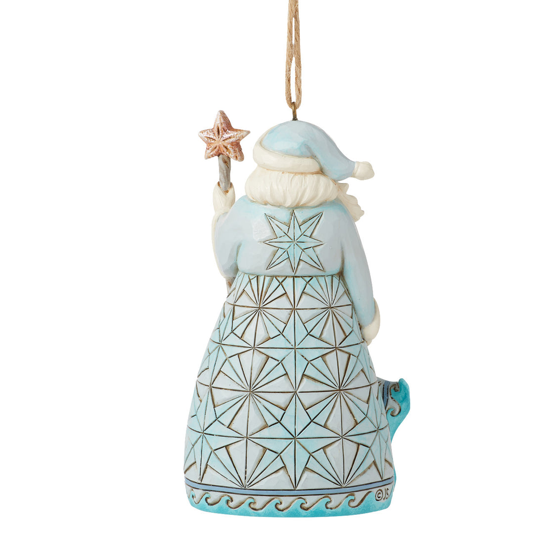 Jim Shore Heartwood Creek: Coastal Santa with Starfish Hanging Ornament sparkle-castle