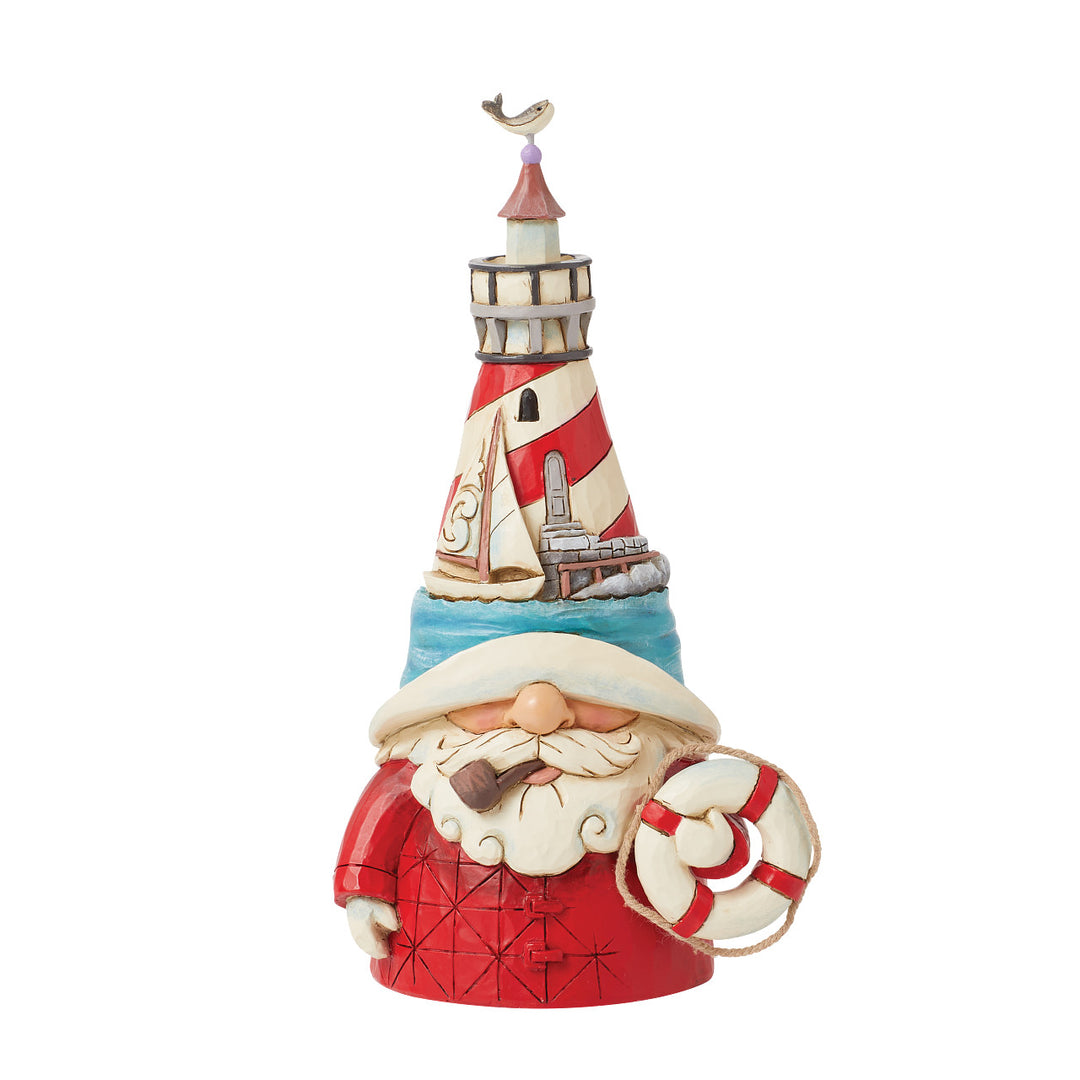 Jim Shore Heartwood Creek: Gnome with Lighthouse Hat Figurine sparkle-castle