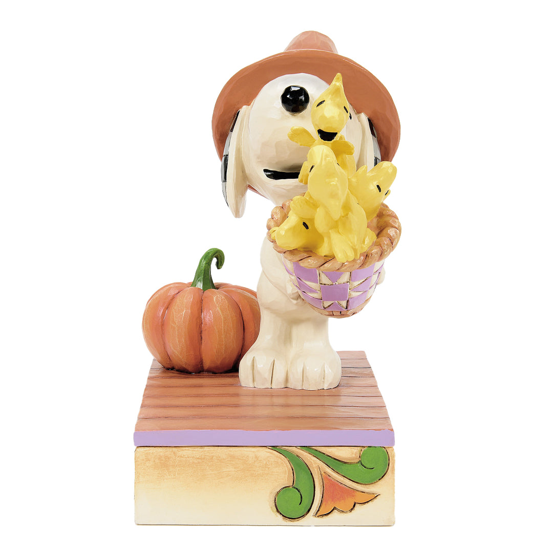 Jim Shore Peanuts: Snoopy with Cornucopia of Woodstocks Figurine sparkle-castle