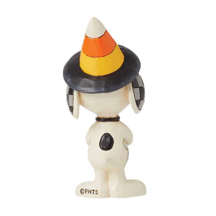 Jim Shore Peanuts: Snoopy with Candy Corn Hat Miniature Figurine sparkle-castle