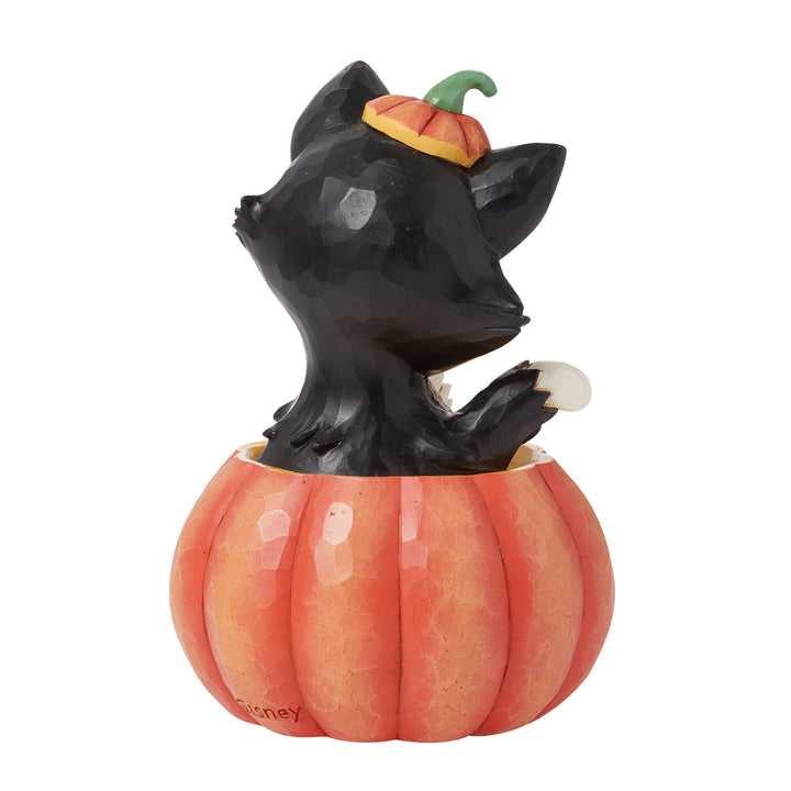 Jim Shore Disney Traditions: Figaro In Jack-O-Lantern Miniature Figurine sparkle-castle