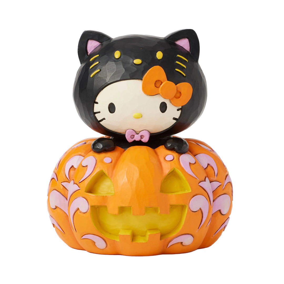 Jim Shore Sanrio: Jack-o-Lantern Hello Kitty Figurine sparkle-castle