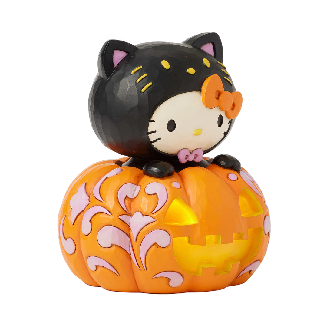 Jim Shore Sanrio: Jack-o-Lantern Hello Kitty Figurine sparkle-castle