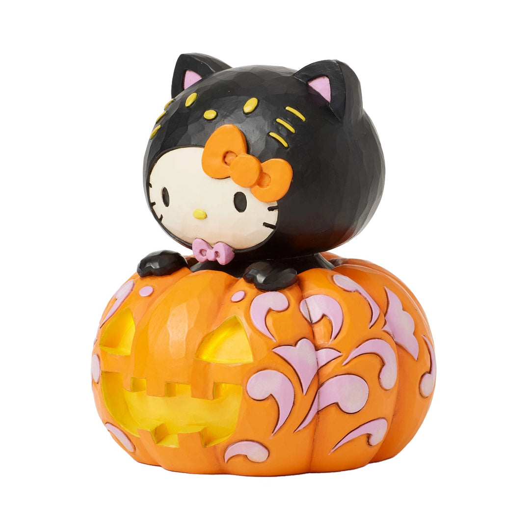 Jim Shore Sanrio: Jack-o-Lantern Hello Kitty Figurine sparkle-castle