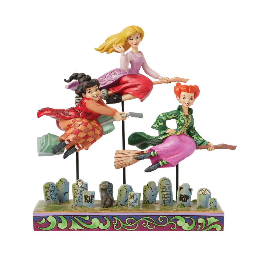 Jim Shore Disney Traditions: Hocus Pocus Flying Sanderson Sisters Figurine sparkle-castle