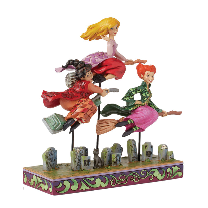 Jim Shore Disney Traditions: Hocus Pocus Flying Sanderson Sisters Figurine sparkle-castle