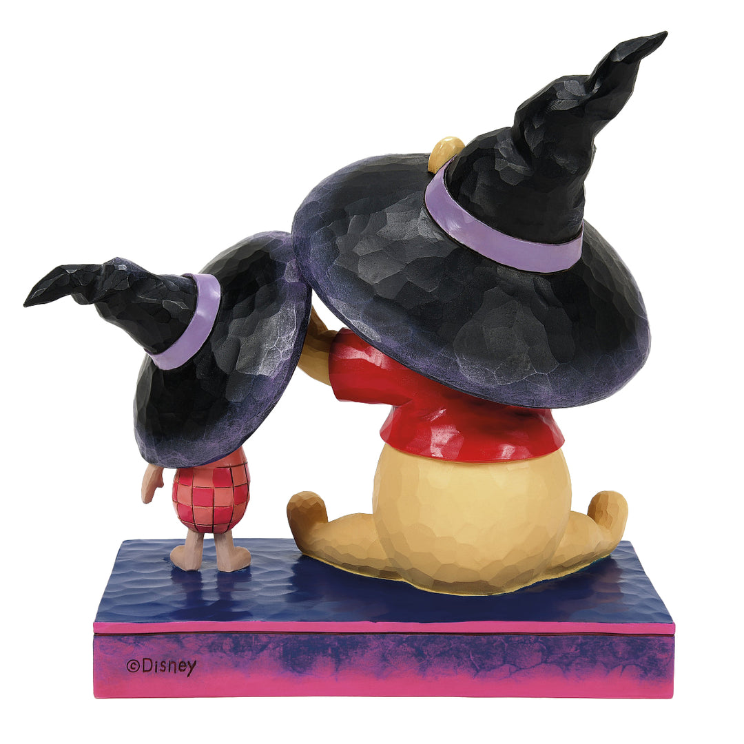 Jim Shore Disney Traditions: Pooh and Piglet In Witch Hats Figurine sparkle-castle