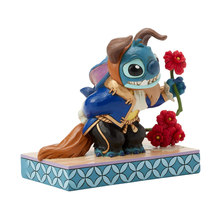 Jim Shore Disney Traditions: Stitch as Beast Figurine sparkle-castle