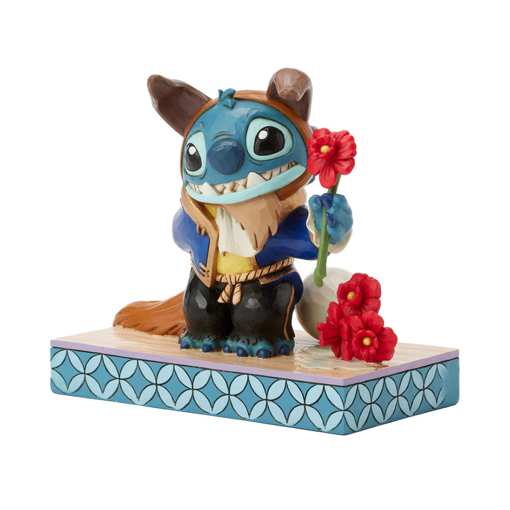 Jim Shore Disney Traditions: Stitch as Beast Figurine sparkle-castle