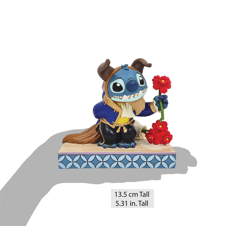 Jim Shore Disney Traditions: Stitch as Beast Figurine sparkle-castle