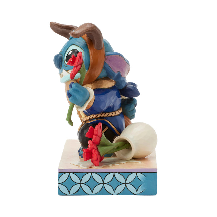 Jim Shore Disney Traditions: Stitch as Beast Figurine sparkle-castle