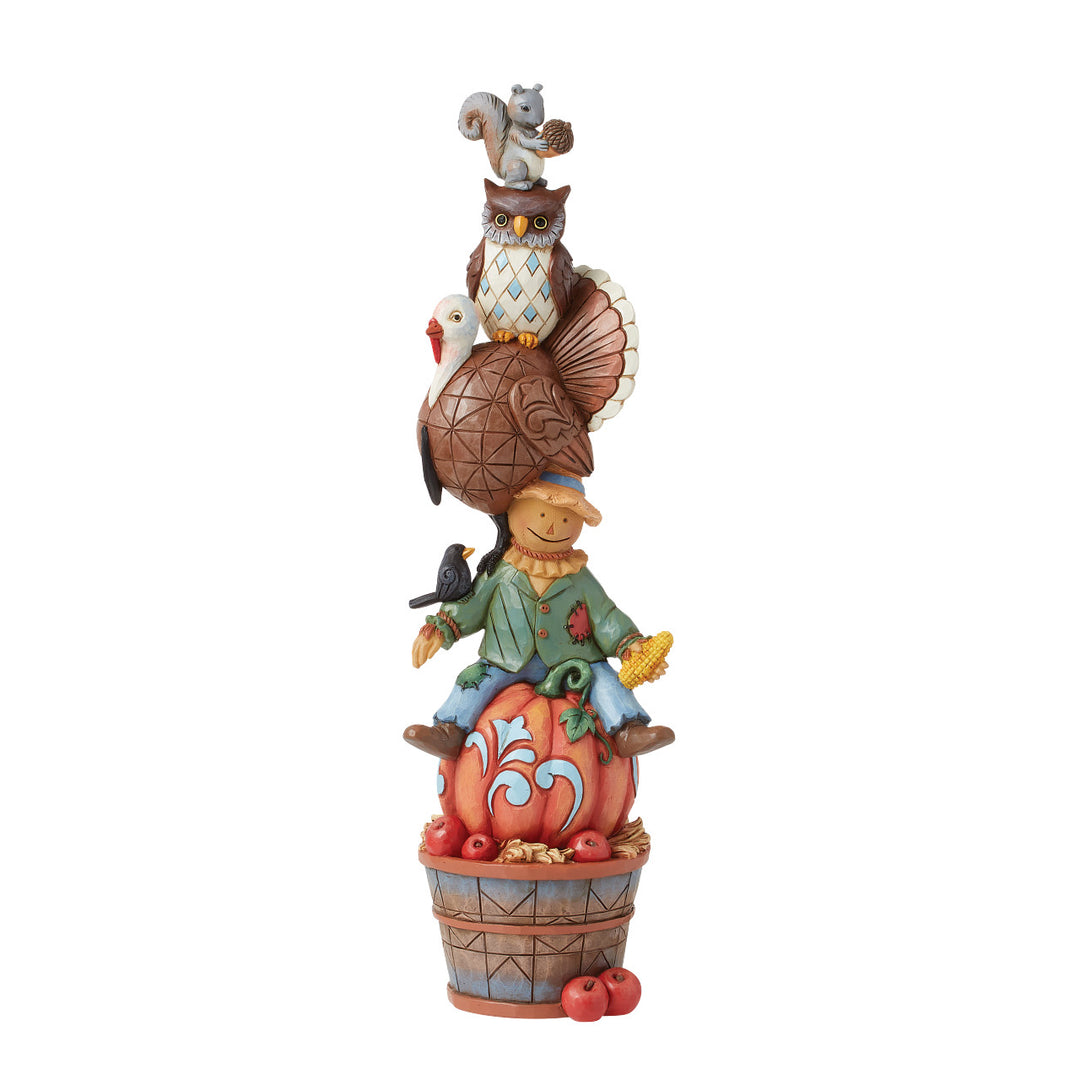 Jim Shore Heartwood Creek: Harvest Stacked Critters Figurine sparkle-castle