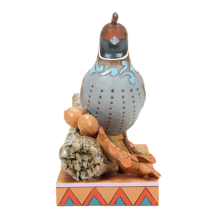 Jim Shore Heartwood Creek: Quail Sitting on Leaves Figurine sparkle-castle