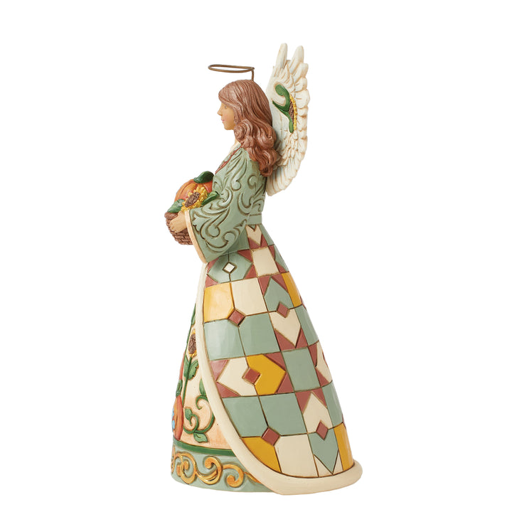 Jim Shore Heartwood Creek: Harvest Angel With Pumpkins and Sunflowers Figurine sparkle-castle