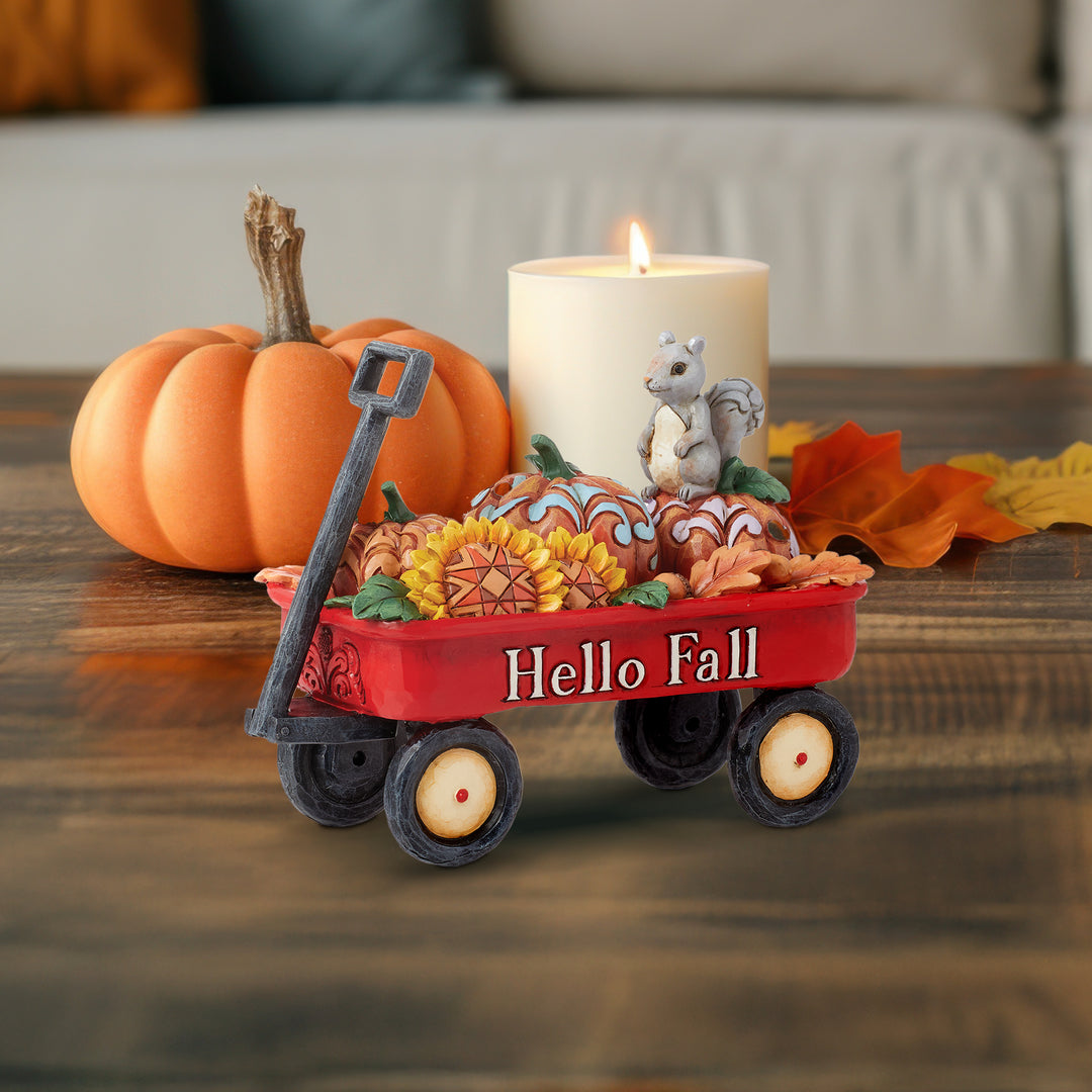 Jim Shore Heartwood Creek: Harvest Wagon With Pumpkins Figurine