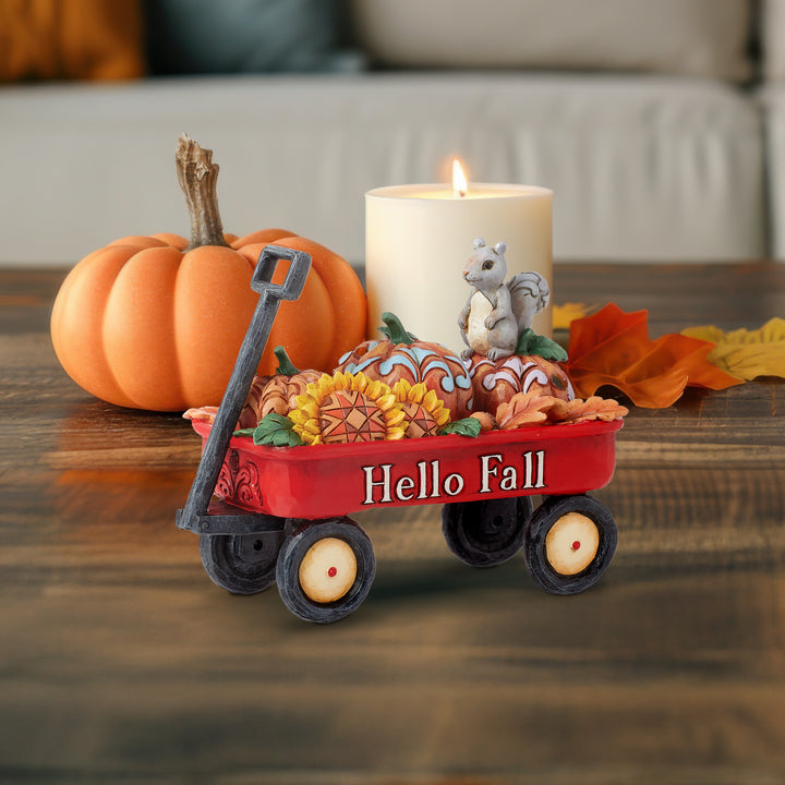 Jim Shore Heartwood Creek: Harvest Wagon With Pumpkins Figurine