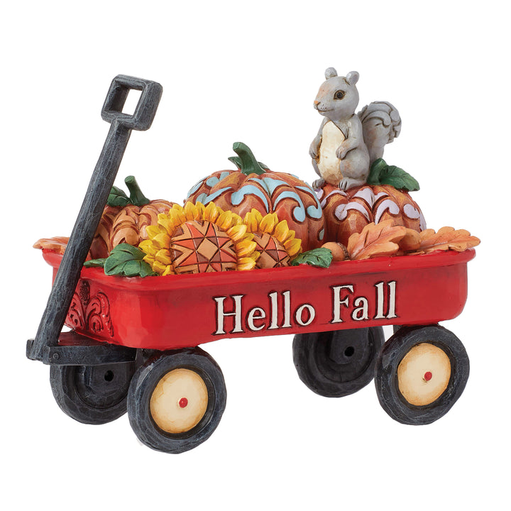 Jim Shore Heartwood Creek: Harvest Wagon With Pumpkins Figurine sparkle-castle