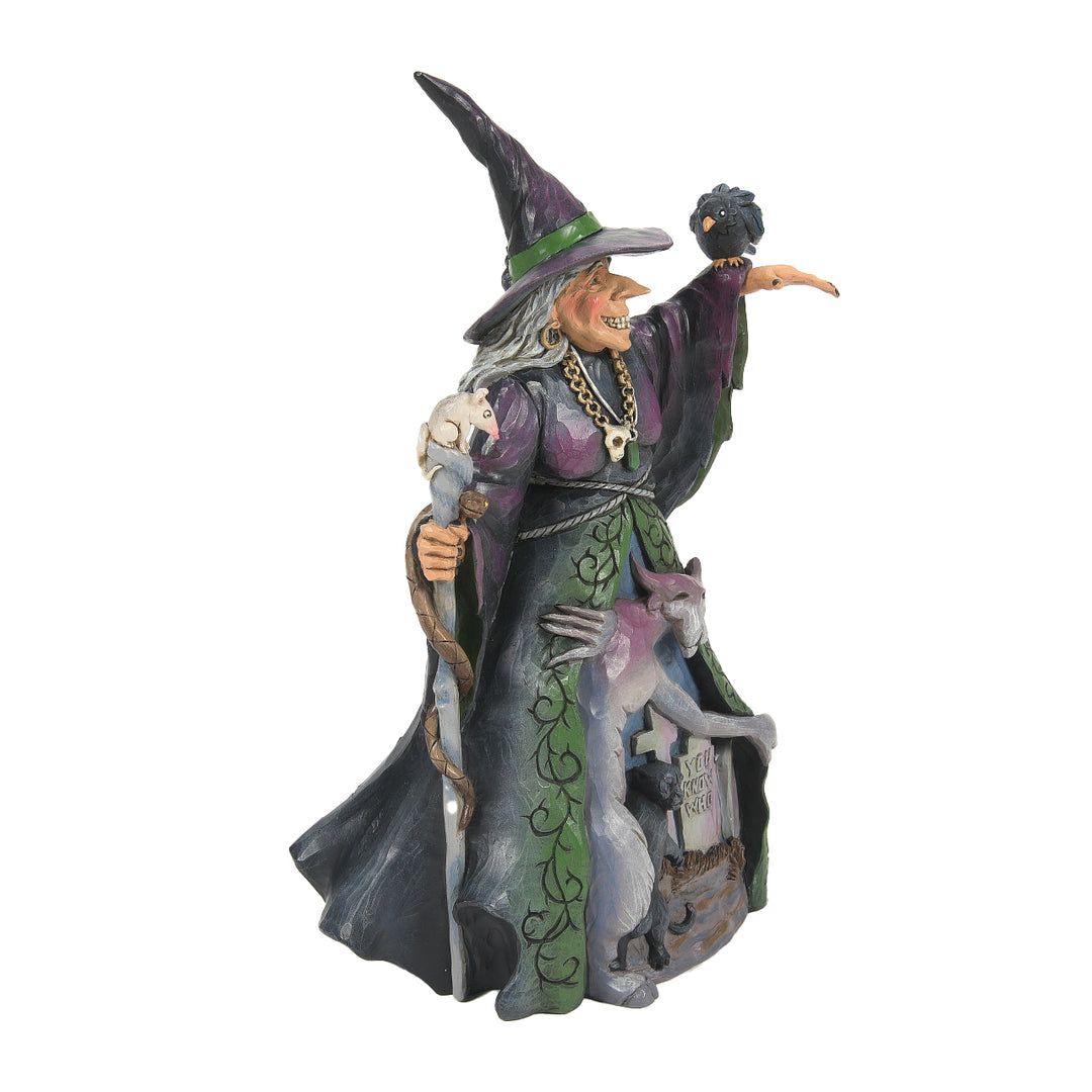 Jim Shore Heartwood Creek: Evil Witch with Graveyard Scene Figurine sparkle-castle