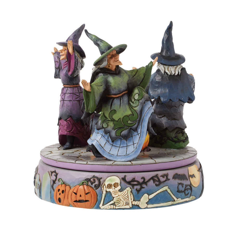 Jim Shore Heartwood Creek: Witches Rotating Around Cauldron Figurine sparkle-castle