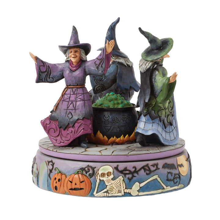 Jim Shore Heartwood Creek: Witches Rotating Around Cauldron Figurine sparkle-castle