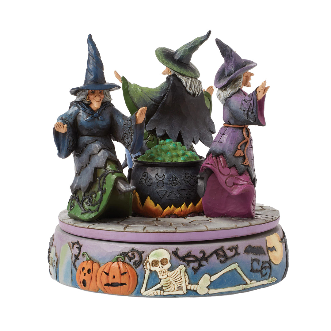 Jim Shore Heartwood Creek: Witches Rotating Around Cauldron Figurine sparkle-castle