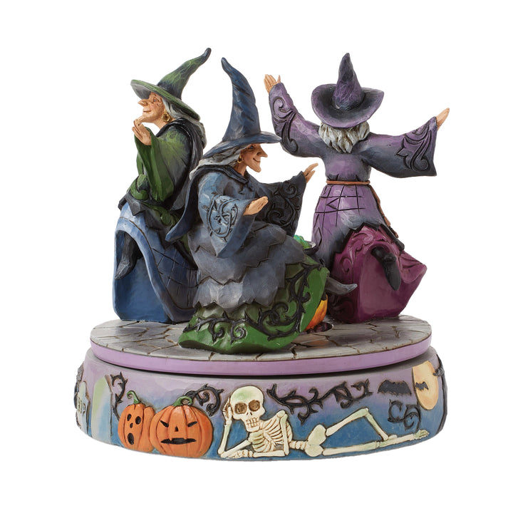 Jim Shore Heartwood Creek: Witches Rotating Around Cauldron Figurine sparkle-castle