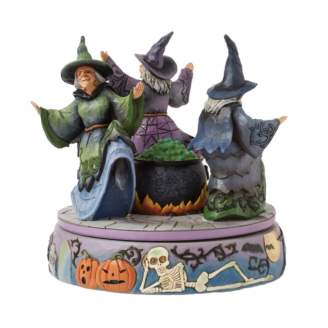 Jim Shore Heartwood Creek: Witches Rotating Around Cauldron Figurine sparkle-castle