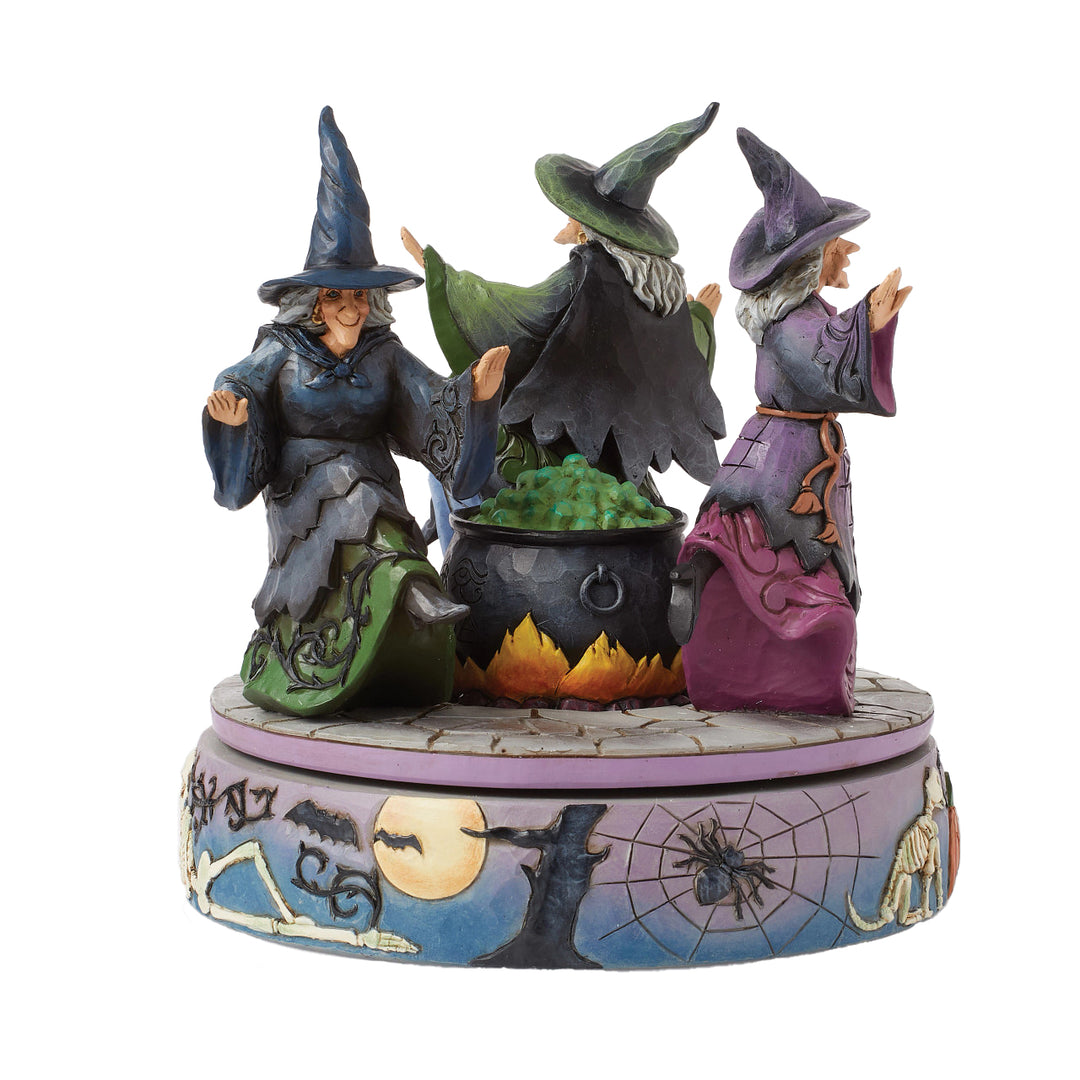 Jim Shore Heartwood Creek: Witches Rotating Around Cauldron Figurine sparkle-castle