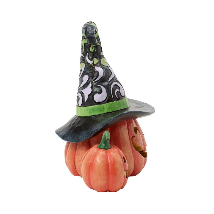 Jim Shore Heartwood Creek: Joined Jack-O-Lanterns Lit Figurine sparkle-castle