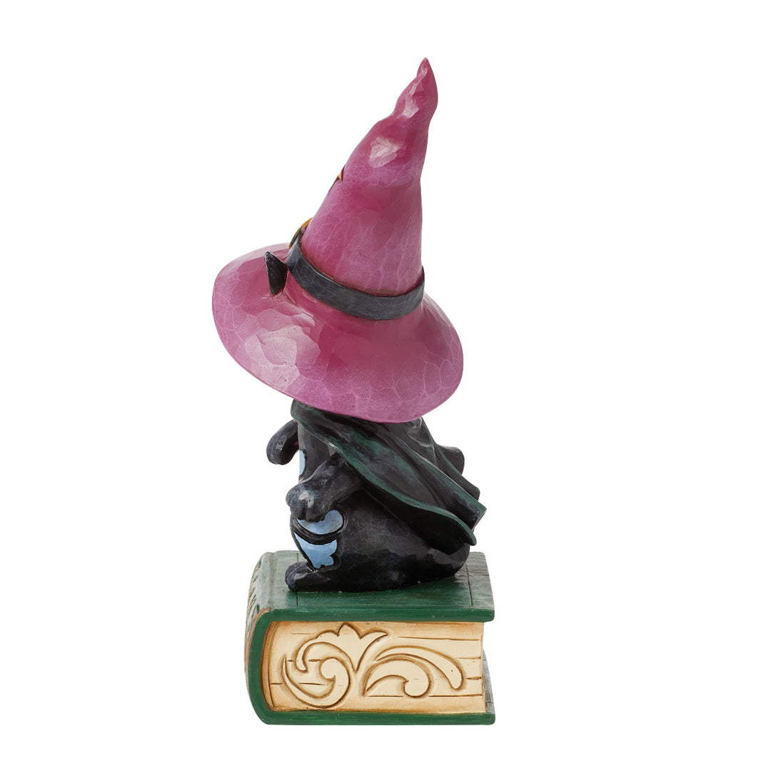 Jim Shore Heartwood Creek: Black Cat Sitting on a Book of Spells Figurine sparkle-castle