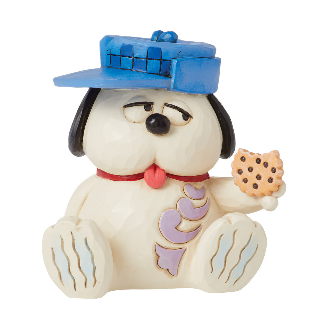 Jim Shore Peanuts: Olaf Eating Cookie Miniature Figurine sparkle-castle