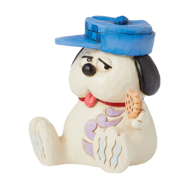 Jim Shore Peanuts: Olaf Eating Cookie Miniature Figurine sparkle-castle