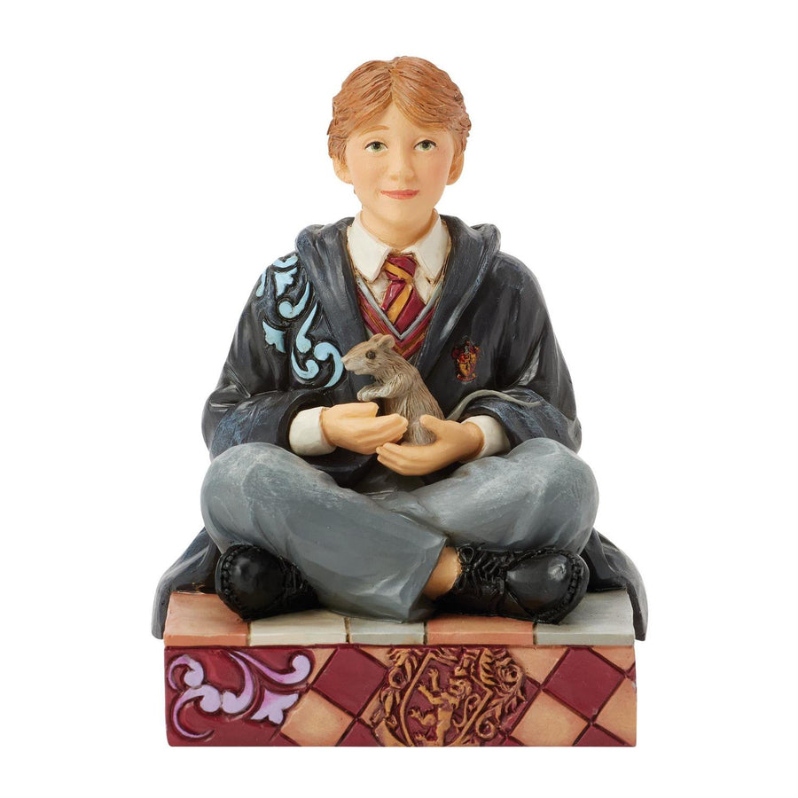 Jim Shore Harry Potter: Ron with Scabbers Figurine sparkle-castle