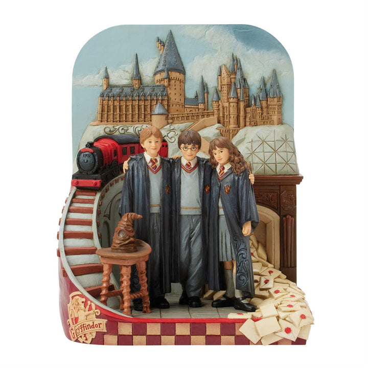 Jim Shore Harry Potter: Trio & Castle Movie Scene Figurine sparkle-castle