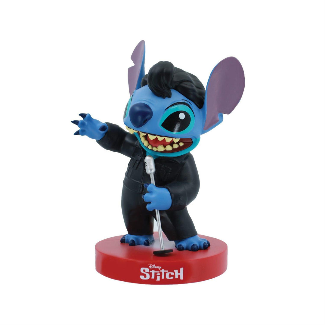 Grand Jester Studios: Elvis Stitch In Black Leather Suit Figurine sparkle-castle