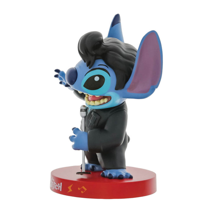 Grand Jester Studios: Elvis Stitch In Black Leather Suit Figurine sparkle-castle